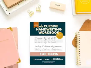 The Cursive Handwriting Workbook for Teens: Learn the Art of Penmanship in this Cursive Writing Practice book with Motivational Quotes and Activities for Young Adults and Teenagers Paperback