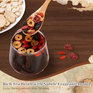 Ginseng Five Treasures Tea Kidney Tea - Ginseng & Mulberry Herbal Teas Natural Chinese Red Date Kidney Cleanse Detox Teas Bag for Men Women, te de riñon Saludable Organica (30bags)