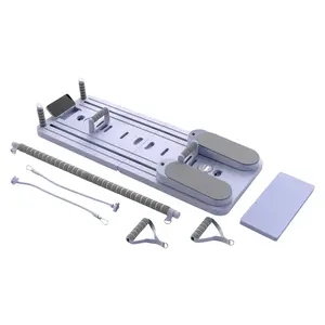 Foldable Pilates Board with Adjustable Resistance, Portable Reformer Machine for Core Training Yoga Full-Body Workout, Multi-Function Home Gym Equipment for Home & Studio Use