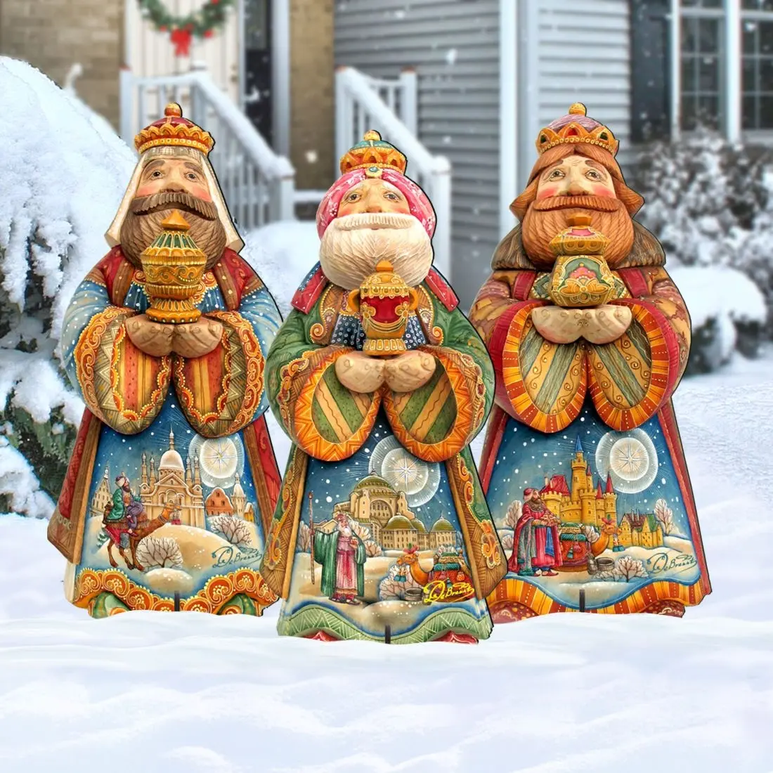 G. Debrekht 8152653F-S3 Three Kings Set Outdoor Nativity Set by G. DeBrekht - Nativity Holiday Decor