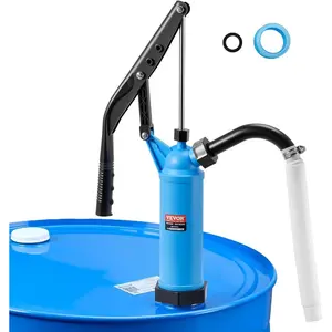 VEVOR Drum Pump, 6.5 GPM Flow, Rotary Barrel Pump Hand Crank, Fits 5 to 55 Gallon Drums with 3 - Section Suction Tube Assembly and Hose, Designed for Fast Transfer of Water, Alcohol, Corrosive LiquidsVEVOR Super Brand Day