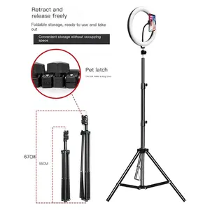 Mobile Phone Bracket Tripod, Floor Outdoor Support for Photography (0.55M+Storage Bag/1.7M+Selfie+Storage Bag) Accessories Metal