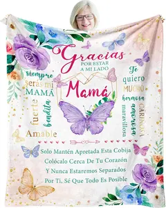 [SummerVibes] JOOCAR Regalos para Mama Dia De Las Madres, Cumpleaño/Mom in Spanish, Mom Birthday Gift from Daughter Son, Mamá Throw Blanket, Mom Birthday Gift Ideas, Regalos para Mama Cumpleaños, Home Decor