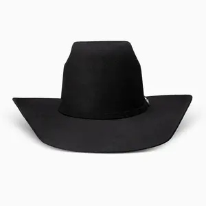 Resistol Youth Pay Window Jr. Tuff Hedeman Black Felt Brick Top Western Cowboy Hat RWPYJR