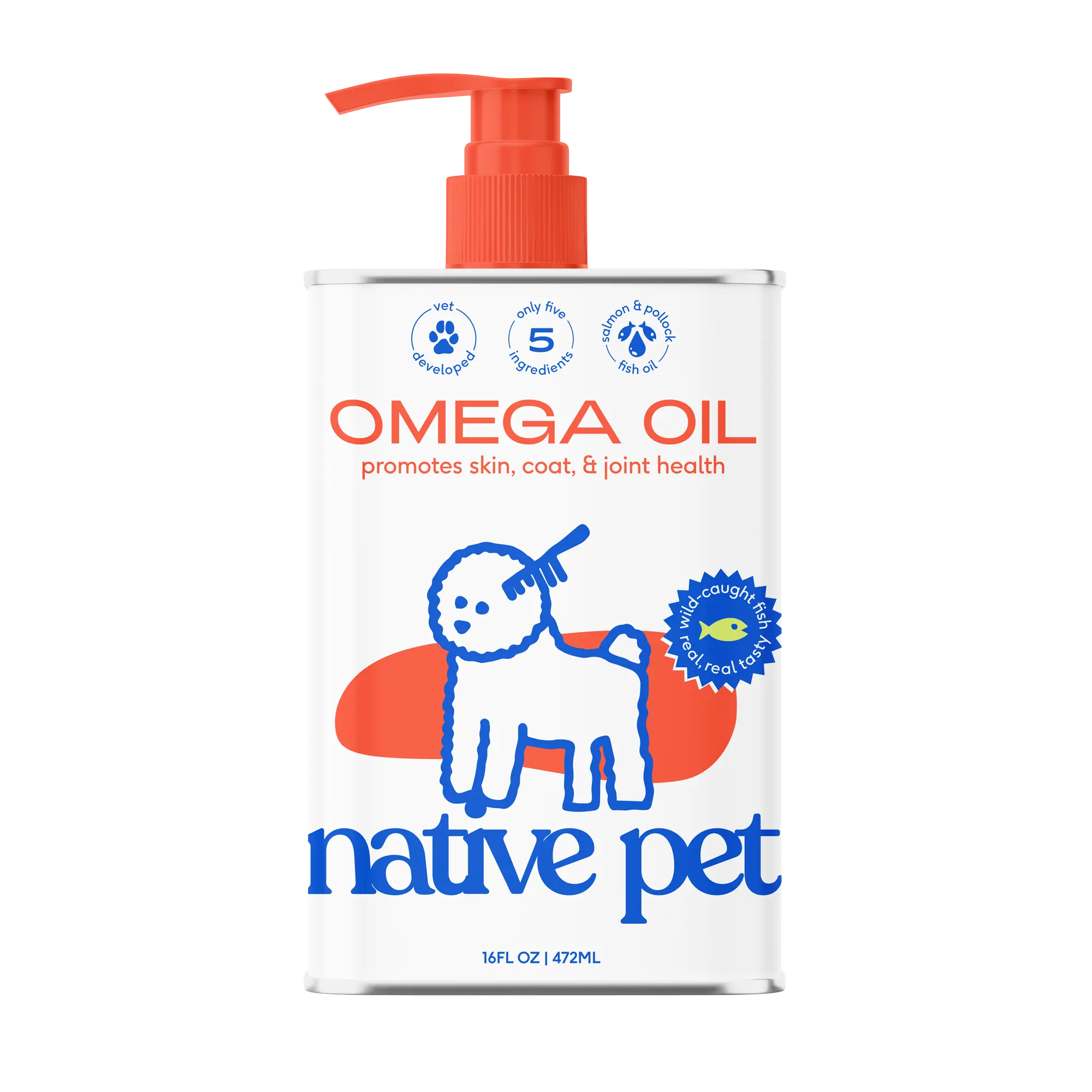 Native Pet Omega 3 Fish Oil for Dogs & Cats - Promotes Healthy Skin, Shiny Coat, & Strong Joints