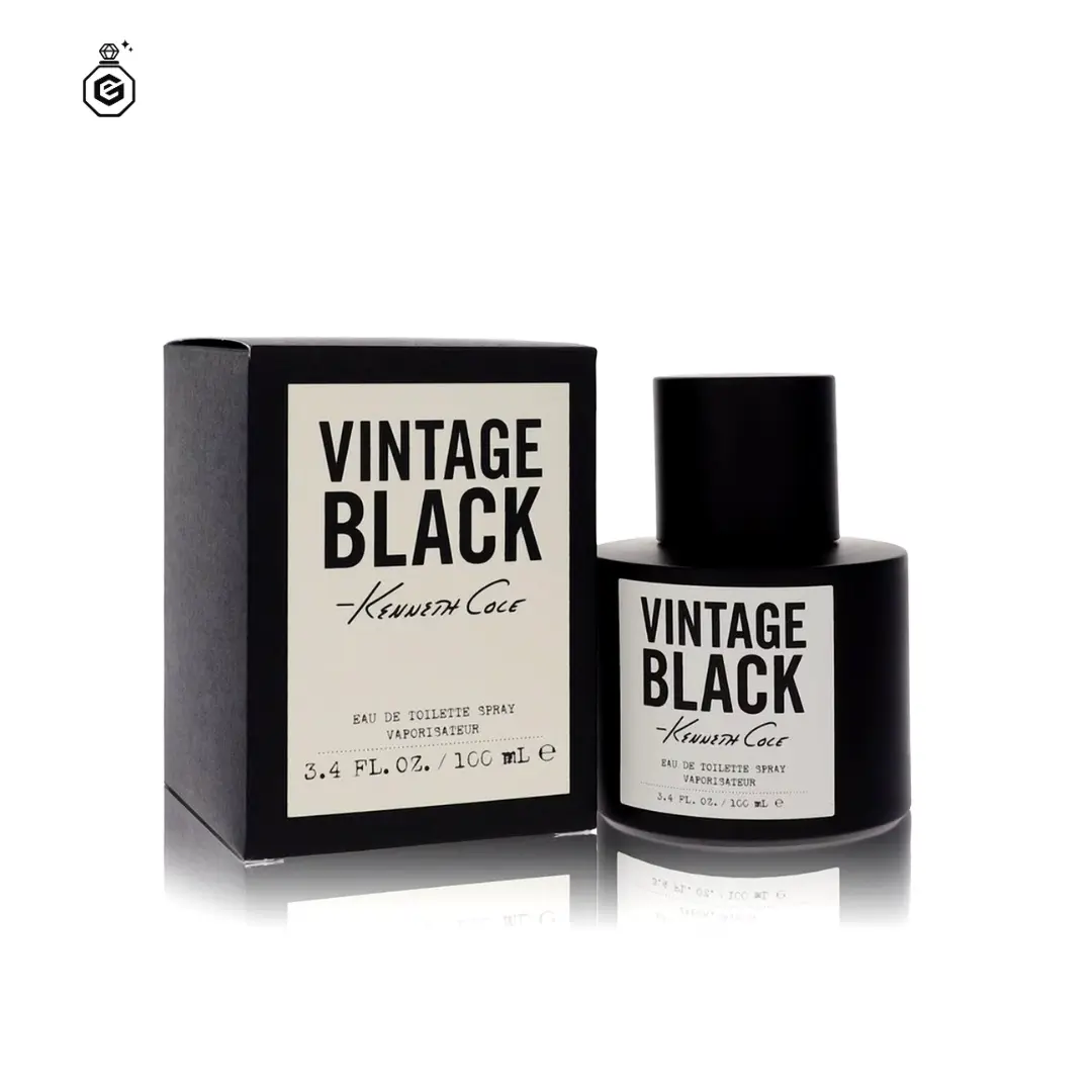 Kenneth Cole Vintage Black 3.4 OZ Eau De Toilette for Men - Aquatic Scent, Classic Fragrance, Ideal for Daily Wear
