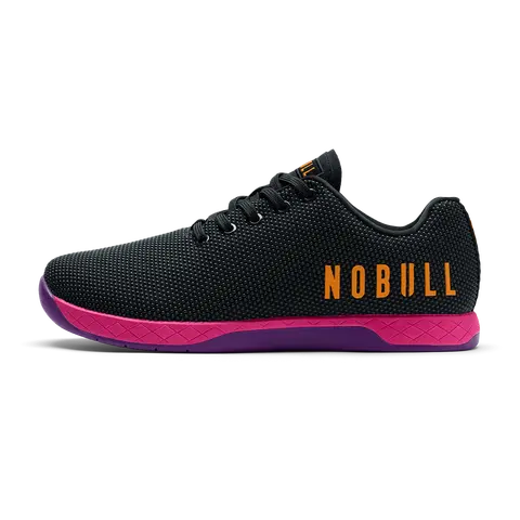 NOBULL Women's Outwork Shoe in Jet Black Signal Pink - OG Strength Training Shoe, Durable Gym Trainer, Lifting Sneaker
