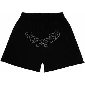 Sp5der OG Logo Embroidered Sweatshort Black
