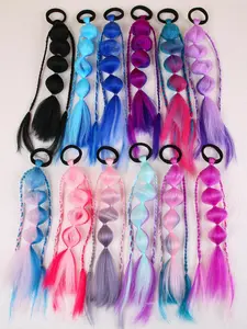 Colorful Ombre Bubble Hair Ties, Fashionable Hair Accessories for Women & Girls, Minimalist Headwear Suitable for Thick Hair