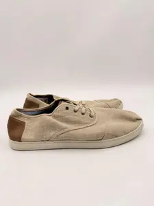 Men’s Toms donovan Natural burlap Lace Up Sneakers Size 11M - Very Good