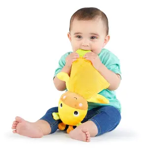 Snuggle & Teethe BPA-free Crinkle Teething Plush Baby Toy - Giraffe