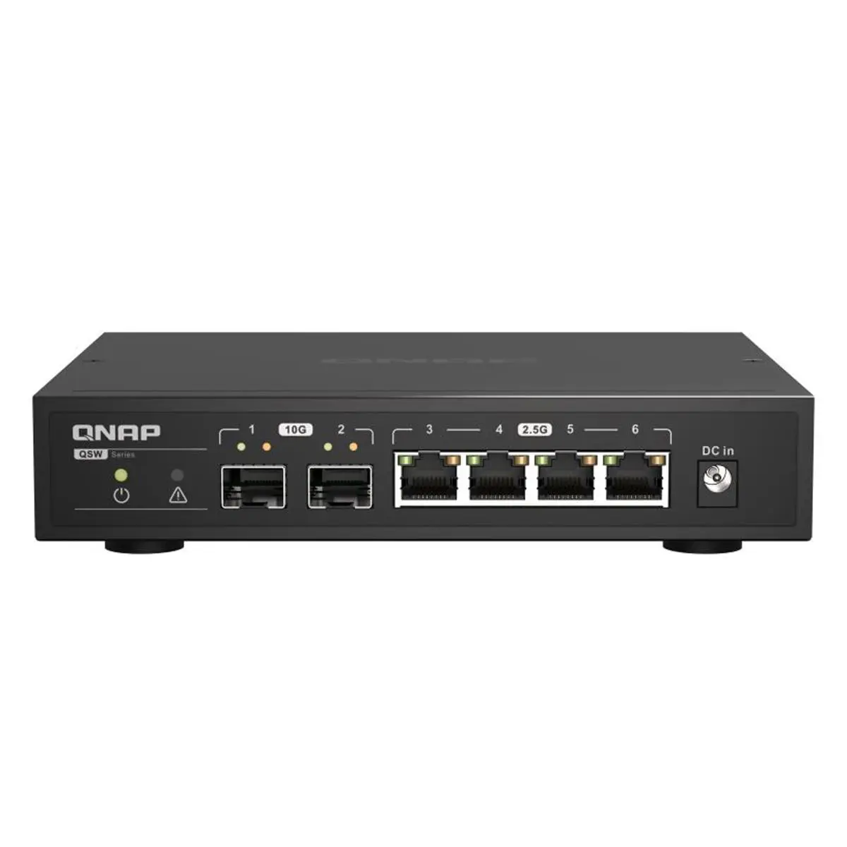 QNAP QSW-2104-2S 6-Port Unmanaged Switch with 2x 10GbE SFP+ and 4x 2.5GbE RJ45 Ports
