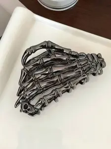 High-End Metal Hair Clip, Skull Claw Clip, Back-Of-Head Ponytail Holder, Shark Bite Hair Clamp, Fashionable Hair Accessory