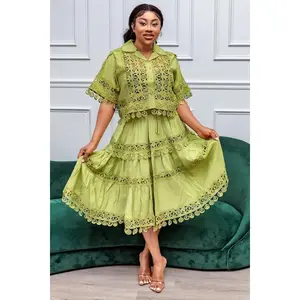 Eden Lace Skirt Set – Green