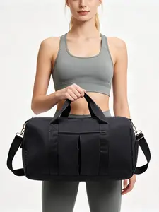 Large Capacity Waterproof Duffel Bag, Casual Dry Wet Separated Travel Bag, Lightweight Handheld Luggage, Independent Shoe Compartment, Soft Sided Luggage, Travel Duffels