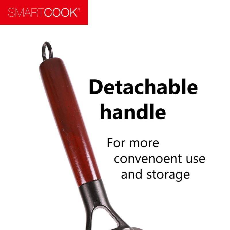 SmartCook 10", 13" Nonstick Carbon Steel Skillets and Utensils set , Durable, Foodi, Perfect for Stove-Tops, Non-Toxic Cookware Set, Griddle with Handle, Omelet Pan, Comal for Tortillas, Crepe Pan pots and Metal Silicone Induction Wood