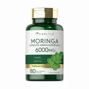 Carlyle Moringa Oleifera 180 Capsules Supplement - Non-GMO and Gluten Free Complete Green Superfood - Dietary, Healthcare Edible Fitness Vitamin
