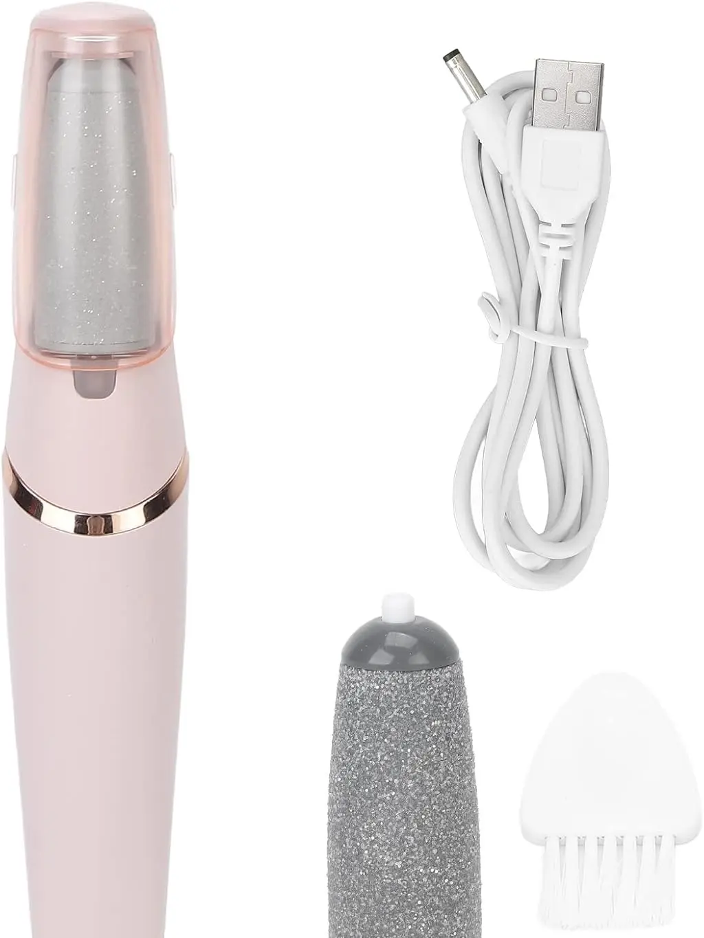 Rechargeable Electric Callus Remover Set with 2 Replacement Roller Heads - Smooth, Lightweight  Care Tool with Long-Lasting Micro Grinding Particle, Easy to Store, Comfortable to Use for Home Pedicure, Dry Skin Concerns, Nail Care, Home Pedicure Kit, Foot