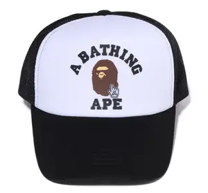 Bape College Go Ape Pointer Trucker Hat Black