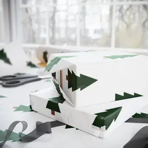 Holiday Tree Wrapping Paper - Glossy or Matte Finish