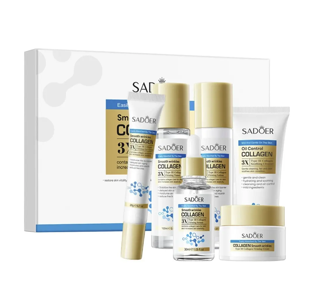 SADOER 3X Collagen Protein Set - 6-Piece for Smooth Skin & Firming