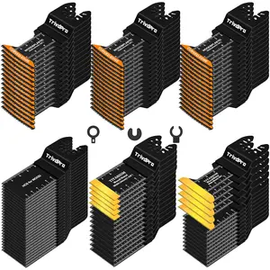 Multitool Blades Multi-Tool Blades Kits - TrivdPro 100pcs Oscillating Tool Blade Oscillating Saw Blades for Metal Wood Plastic, Oscillator Blades for Multi Tool Fits Dewalt Milwaukee Ryobi Fein Bosch