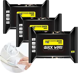 90 count Shoe Sneaker Cleaner, Quick Wipes Disposable Travel Portable White Shoe Cleaner Sneaker Erasers (3 PACK)