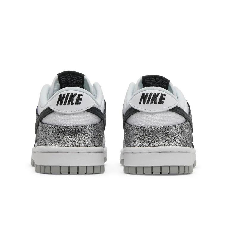 Nike Dunk Low Golden Gals Metallic Silver Women's Shoes DO5882-001 Authentic Comfortable Casual Wear Fashion Black Glitter Unisex Shoe