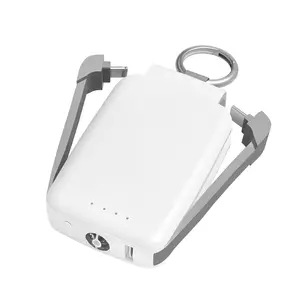 2000mAh Portable Keychain Power Bank with Built-in Flashlight