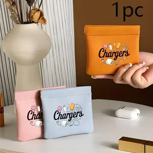 Printed Charger & Cable Storage Bag, Multi-Color Options, Organizer for Data Lines, USB Drives, Mobile Power Banks, Travel & Office Use, Travel Organization Pouch