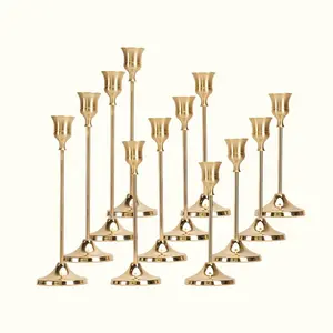 3/9Pcs Nordic Style Iron Candlesticks, Decorative Table Ornaments, Perfect for Wedding, Party, Ramadan, Valentine's Day & Romantic Dinners, Ideal Gift