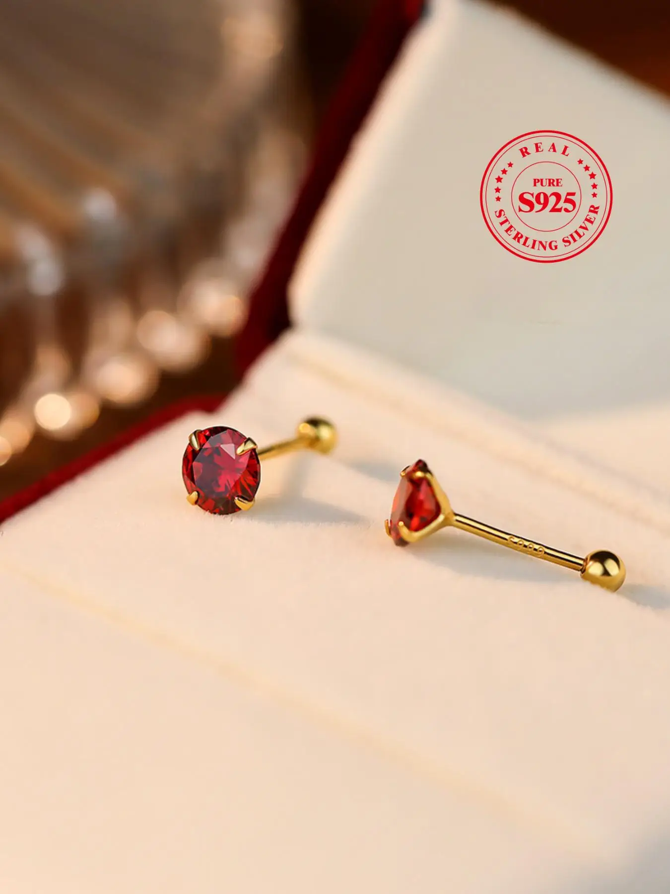 925 Sterling Silver Fashionable Rhinestone Stud Earrings, Elegant Jewelry for Women, Casual Jewelry for Party, Daily Decor, Trendy & Exquisite Jewelry