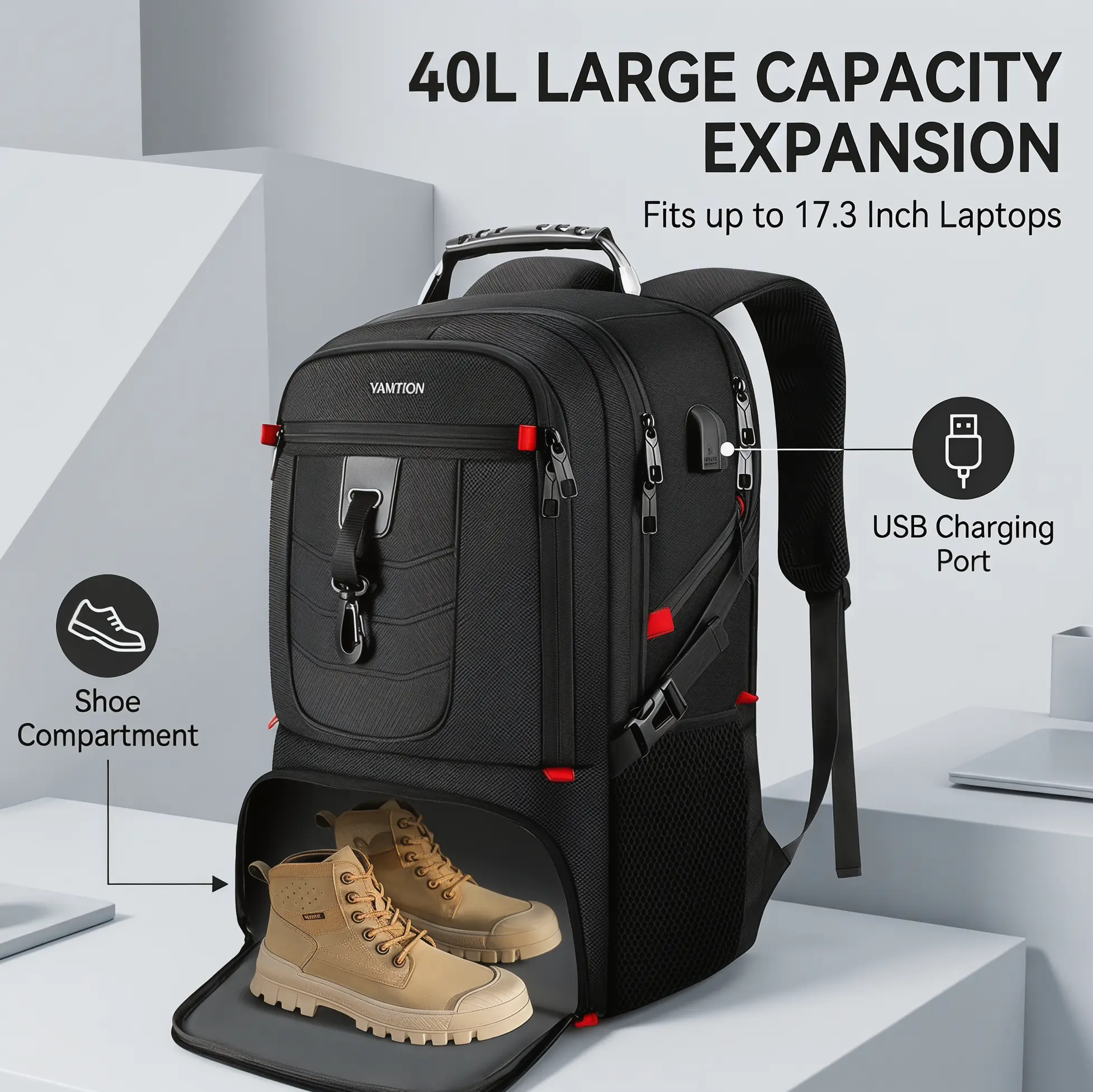 40l backpack laptop sleeve Tolaccea Travel Carry On 40L, Large Backpack with 3 Packing Cubes, Flight Approved Duffel Luggage Bag for Men Women, Water-resistant Business Rucksack Daypack, Fits 15.6" Laptop, Navy : Electronics the Good Latitude Travel Pack 40L opens suitcase Osprey Farpoint 40L is the
