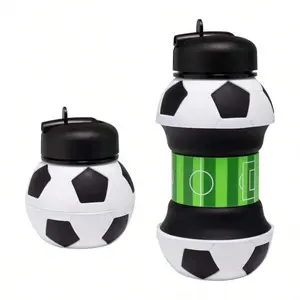 Sports Water Bottle, Silicone Collapsible Spherical Drinking Mug, Leak-Proof Squeezable Shockproof, Basketball/Soccer/Baseball/Billiards/Volleyball/Golf, Creative Gift Travel Water Bottle (All Ages) Drinkware Boys Sturdy Cup Lightweight Birthday