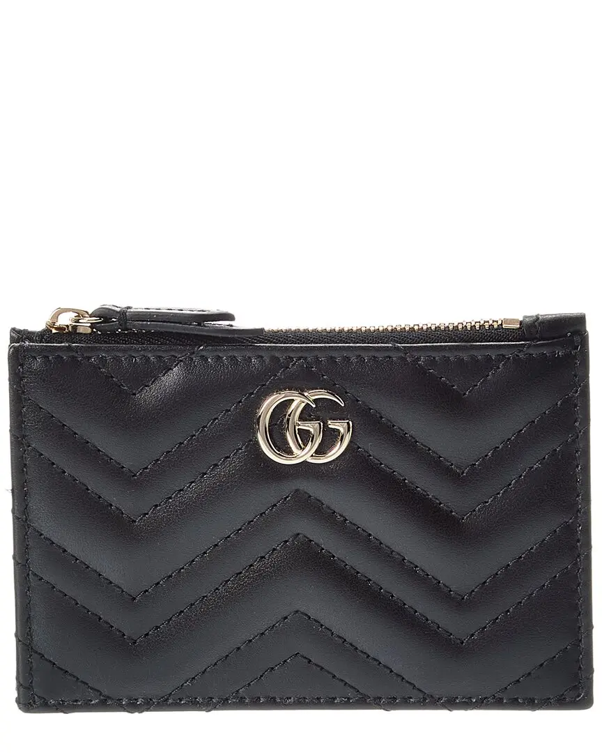 Gucci GG Marmont Zip Leather Key Pouch