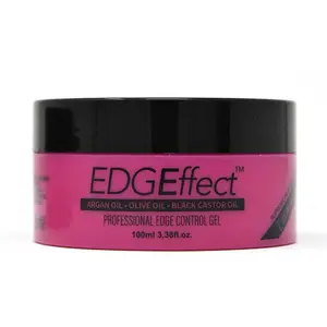 EDGEffect Professional Edge Control Gel 3.38 oz - Argan, Olive, Black Castor Oil for Haircare
