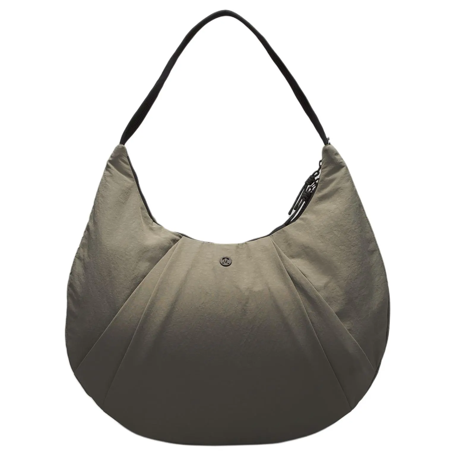 Lululemon Pleated 10L Logo Zipper Crossbody Bag in Green-Gray and Black for Women