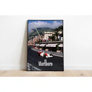 Vintage F1 Monaco Marlboro Poster | Vintage F1 | A2 A3 A4 Poster Print | Wall Art 3