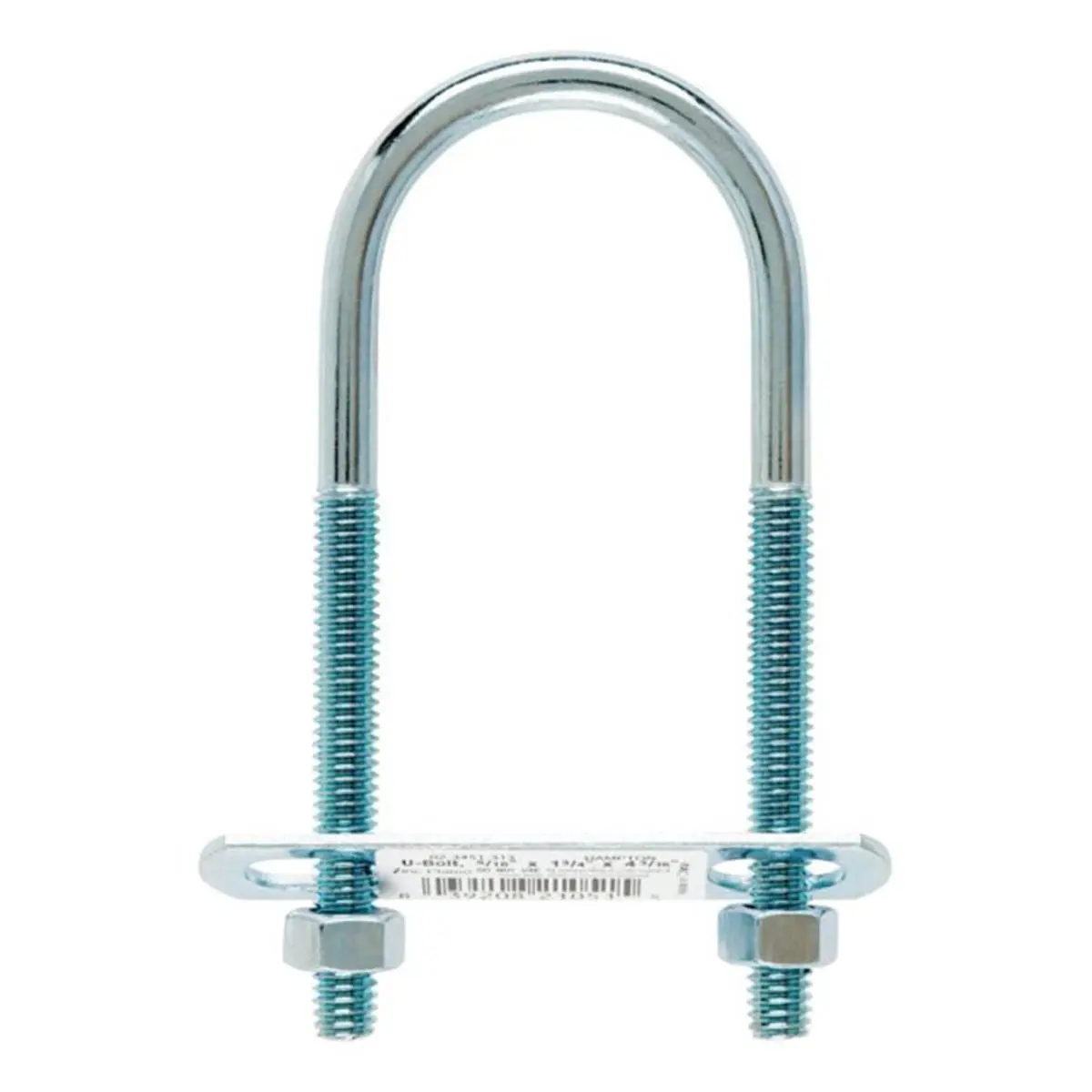 212 MAIN Hampton 02-3451-313 Zinc Steel U-Shaped Bolt, Pack of 10, with Precise Dimensions 0.312x1.75x4.19in, for Sailing, Water Sports, 10 U-Bolt Wires