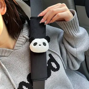Cute Panda Design Car Seat Belt Shoulder Pad, Creative Car Seat Belt Shoulder Protector, Car Interior Decoration Accessories for Women & Girls