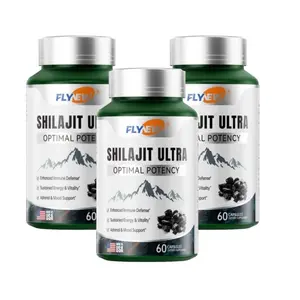 FLYNEW Optimal Potency I Shilajit Ultra Adaptogen Energy Stamina Immune Antioxidants Made in USA 60 Capsules Healthcare Vitamin Fitness Supplement
