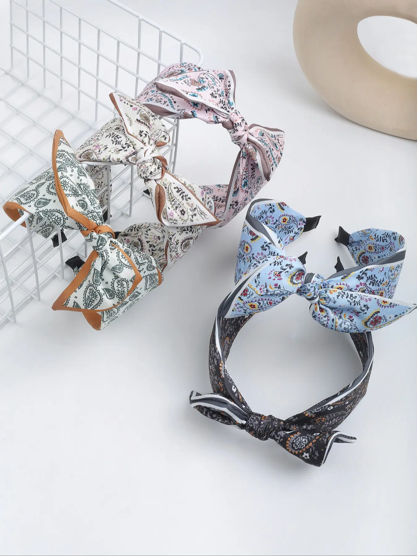 Elegant Fabric Hairbands Set, 5pcs Wide Bowknot Design, Perfect for Daily Wear & Party Events, Versatile Stylish Headwear Accessories