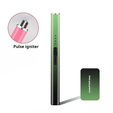 outdoorfu Windproof Refillable Self-Igniter Torch Lighter - Home Supply Lighter Accessory with Battery Level Indicator, USB Charging, Lightweight Portable Design - Affordable Gift for Christmas, Camping Use (Suitable for Women)