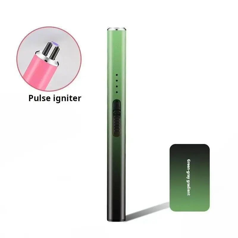 outdoorfu Windproof Refillable Self-Igniter Torch Lighter - Home Supply Lighter Accessory with Battery Level Indicator, USB Charging, Lightweight Portable Design - Affordable Gift for Christmas, Camping Use (Suitable for Women)