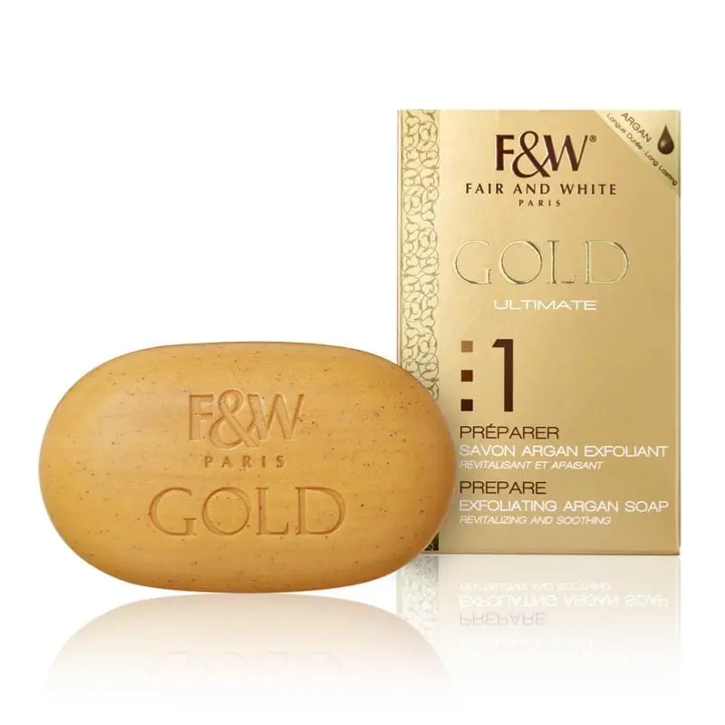 Gold :1 Argan Oil Exfoliating Bar Soap 200g