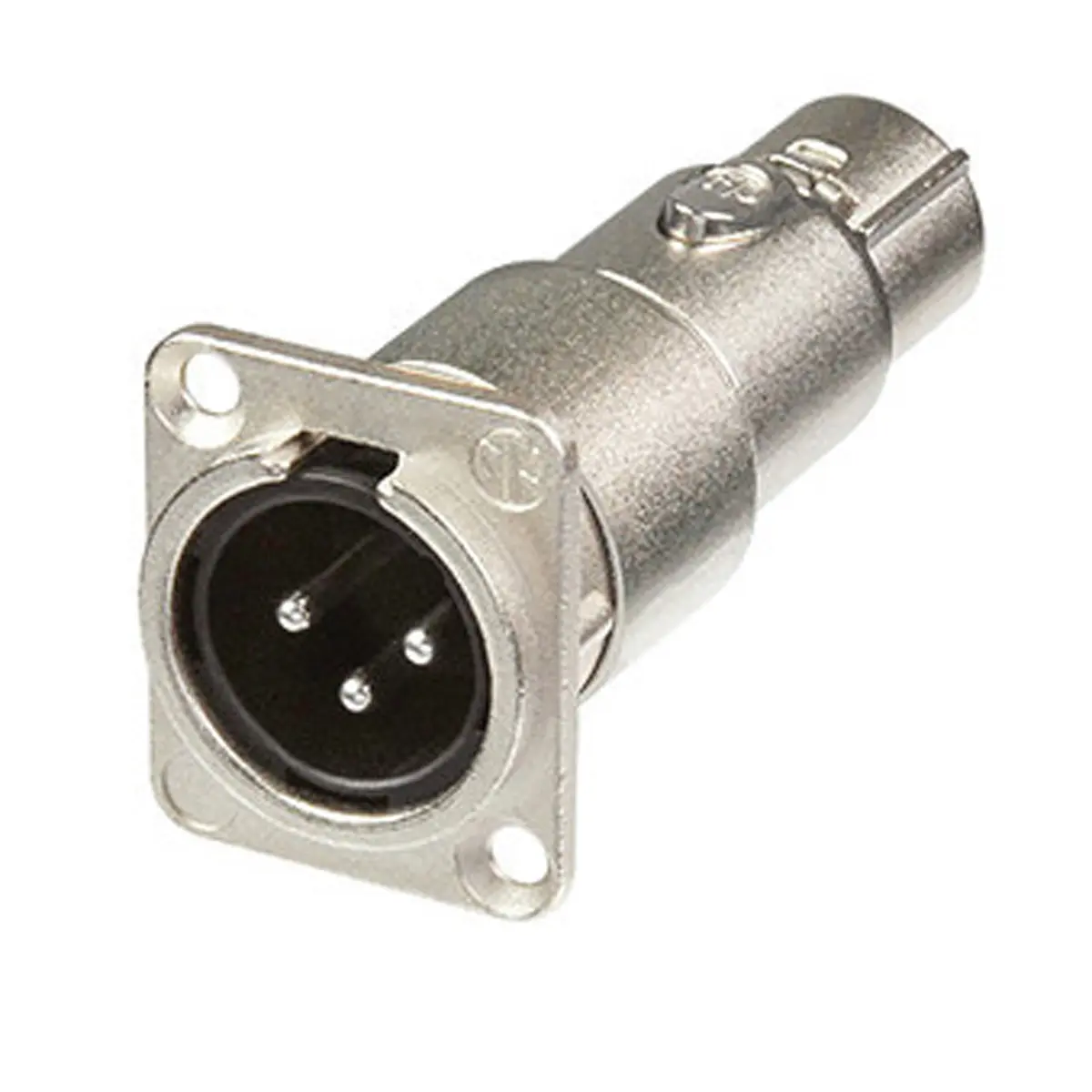 Neutrik NA3MDF 3-Pin XLR Male to Female Durable Feedthrough Adapter, Panel Mount Audio Connection Accessory