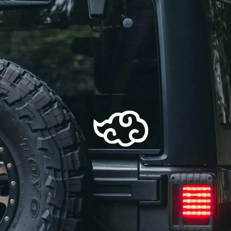J.E.Products 5in Anime Akatsuki Cloud Vinyl Sticker for Trucks, Cars, laptops, & More.
