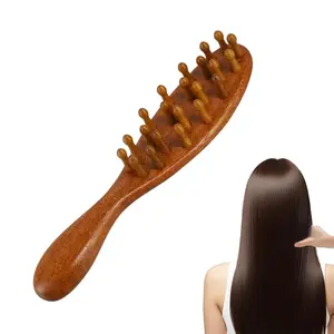 Loc Brush for Dreads, Comfortable Massage Comb, Scraping Massage Tools Wide Tooth Comb, Elegant Wood, Comfortable to Hold, Suitable for Scalp Care and Hair Styling