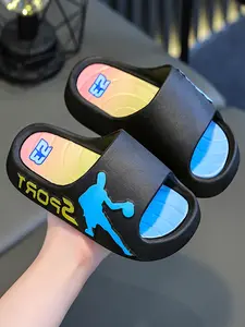Slippers for Teens, Eva Soft Sole, Casual Summer Footwear, Indoor Outdoor Wear, Solid Pattern, Less Than Ankle Height