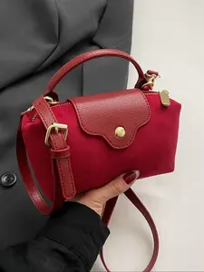 Women Shoulder Cross-Body Hand Carry Fashion Style Solid Color Simple Versatile Design for Daily Outings Office Work Shopping Malls Parties Elegant Commuter Bag Hobo Crossbody Bags